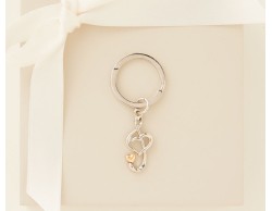 Portachiavi Chiave di violino anello piccolo claraluna