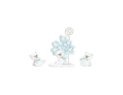 Bomboniera Harmony ALBERO DELLA VITA MEMO CLIP CON ORSETTO BABY BOY 3D AMORE - GIOIA - SOGNI 3 VARIANTI ASSORTITE