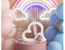 Bomboniera Comunione Battesimo Cresima Claraluna diffusore cuore con cuore rosa