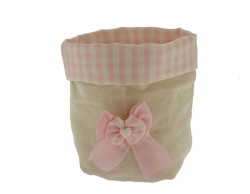 sacchetto rustic baby bag maxi rosa