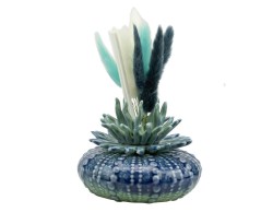 Bomboniera Matrimonio Harmony profumatore anemone ovale blue procellana