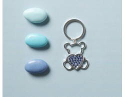 Portachiave silver orso cuore grande
