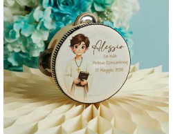 Tamburello Decorativo Comunione Maschio Personalizzabile
