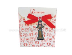 Bomboniera Laureafilosofia donna - Ciondolo in bagno argento Smaltato con Scatola Rossa