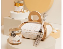 Bomboniera Claraluna con Marmellata di Mandarino, Crema alla Mandorla e Coltellino