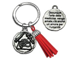 Bomboniera laurea medicina portachiavi con scatola