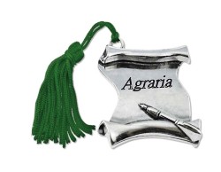 Bomboniera Laurea pergamena Agraria con Nappina Verde