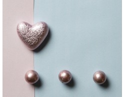 Magnete cuore rosa opaco claraluna