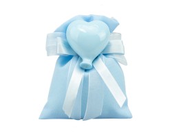 Sacchetto harmony 2024 con magnete palloncino cuore celeste