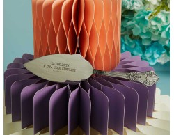 Bomboniera Matrimonio Claraluna 2026 Paletta per Torta Claraluna in Acciaio Decorato