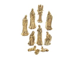Set Presepe Oro in Resina 10 Soggetti