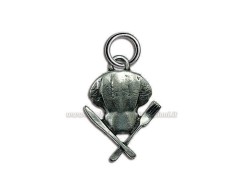 Bomboniera Laurea Ciondolo cucina in Metallo Argentato - Bomboniera Made in Italy