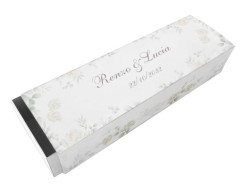 Scatolina porta confetti personalizzata rettangolare fantasia floreale sfumata