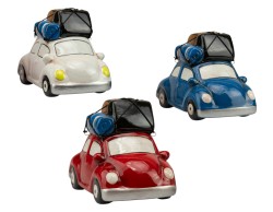 Bomboniera Prima comunione Harmony macchinina con valigia money bank 3 colori rossa blu bianca