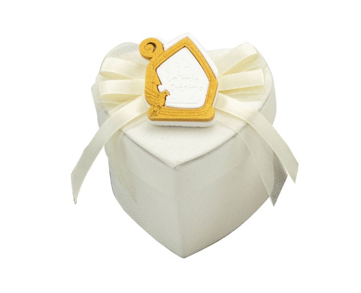 Sacchetto harmony 2024 scatolina bianca con simbolo Cresima 2 assortiti cuore e quadrata su Bomboniere Dolci Emozioni