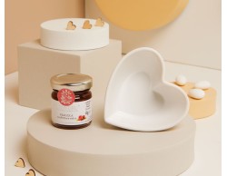 BOMBONIERA MATRIMONIO CLARALUNA CIOTOLINA CUORE CON MARMELLATA FRAGOLA