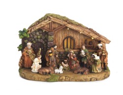 Gruppo Presepe con Capanna, Musica e Luce