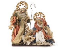 Gruppo Natività  in Resina, Stoffa e Legno